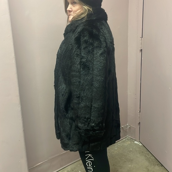 DENNIS BASSO FAUX FUR COAT+ HAT - Picture 2 of 8